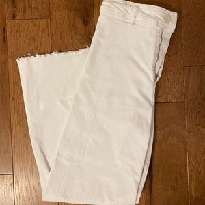 White Zara High-Waisted Marine Straight Jeans
